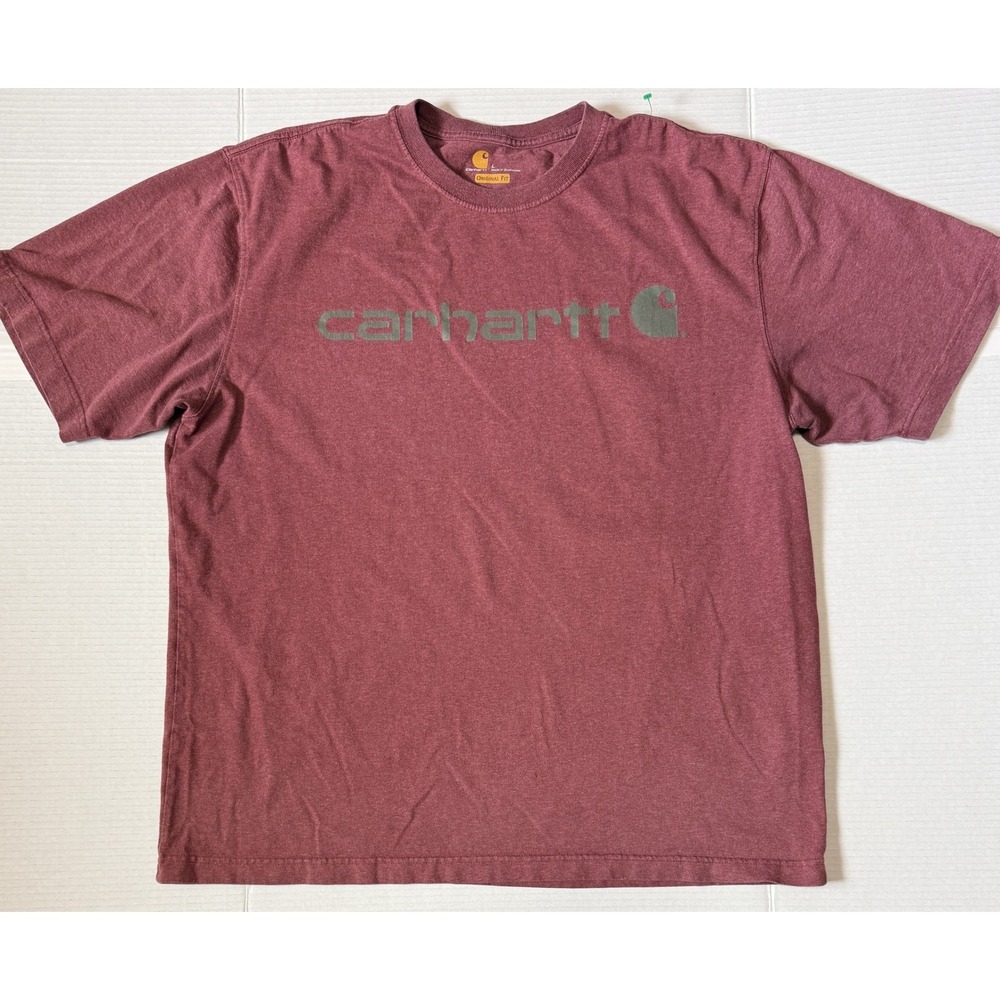 CARHARTT K195 - Men's Original Fit T-Shirt -Red Short Sleeve - Large